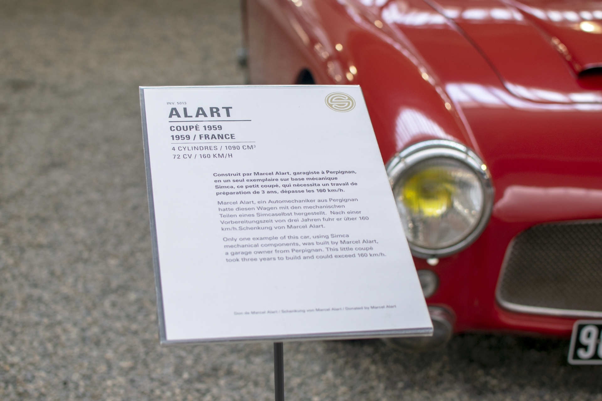 Alart coupé 1959  infos -  Cité de l'automobile, Collection Schlumpf, Mulhouse, 2020