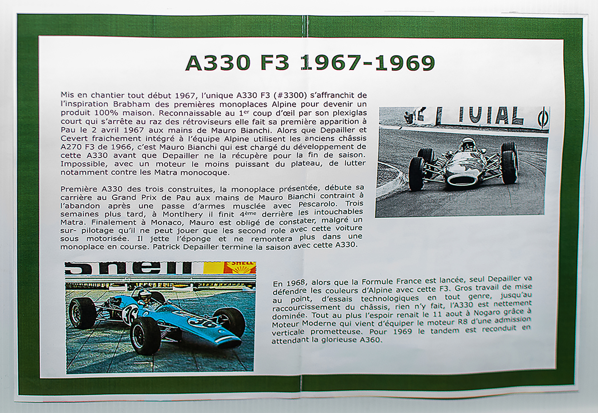 Alpine A330 Formule 3 infos - Salon ,Auto-Moto Classic ,Metz ,2018