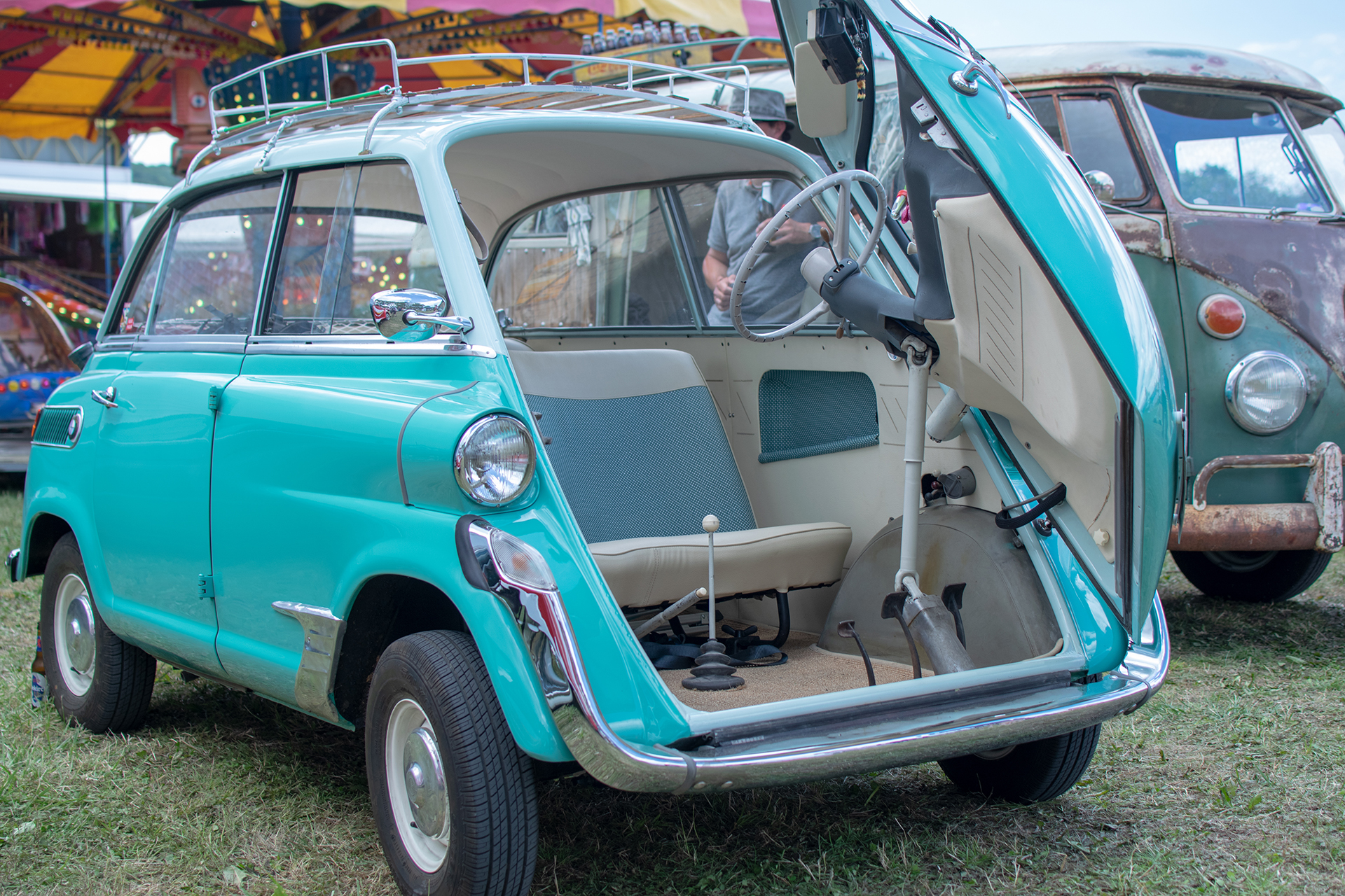 BMW Isetta 600 "Große Isetta" seat - Retro Meus'Auto 2022, Heudicourt, Lac de la Madine