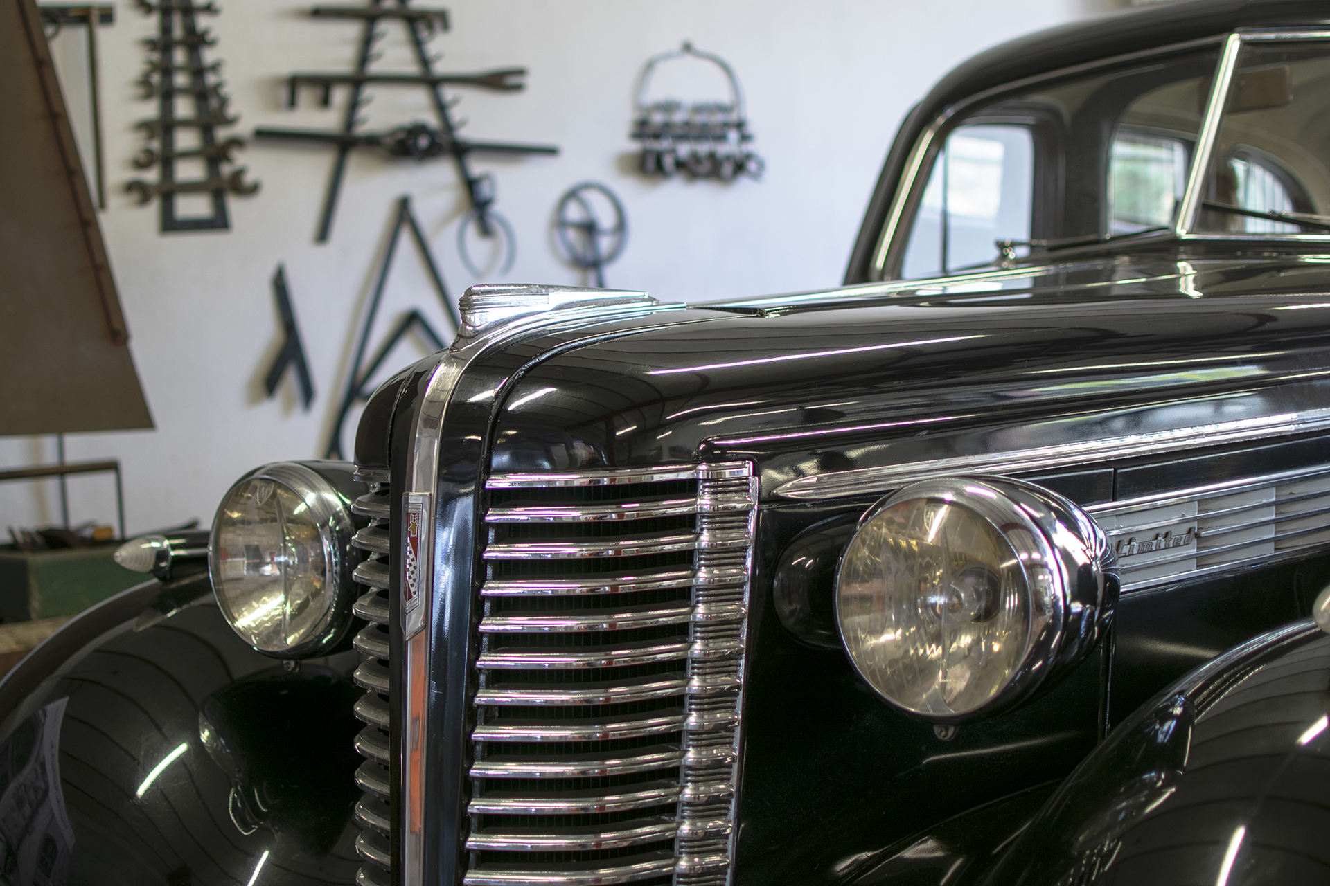 Buick Limited serie 90 Limousine 1938 headlights - Conservatoire National de Véhicules Historiques,Diekirch