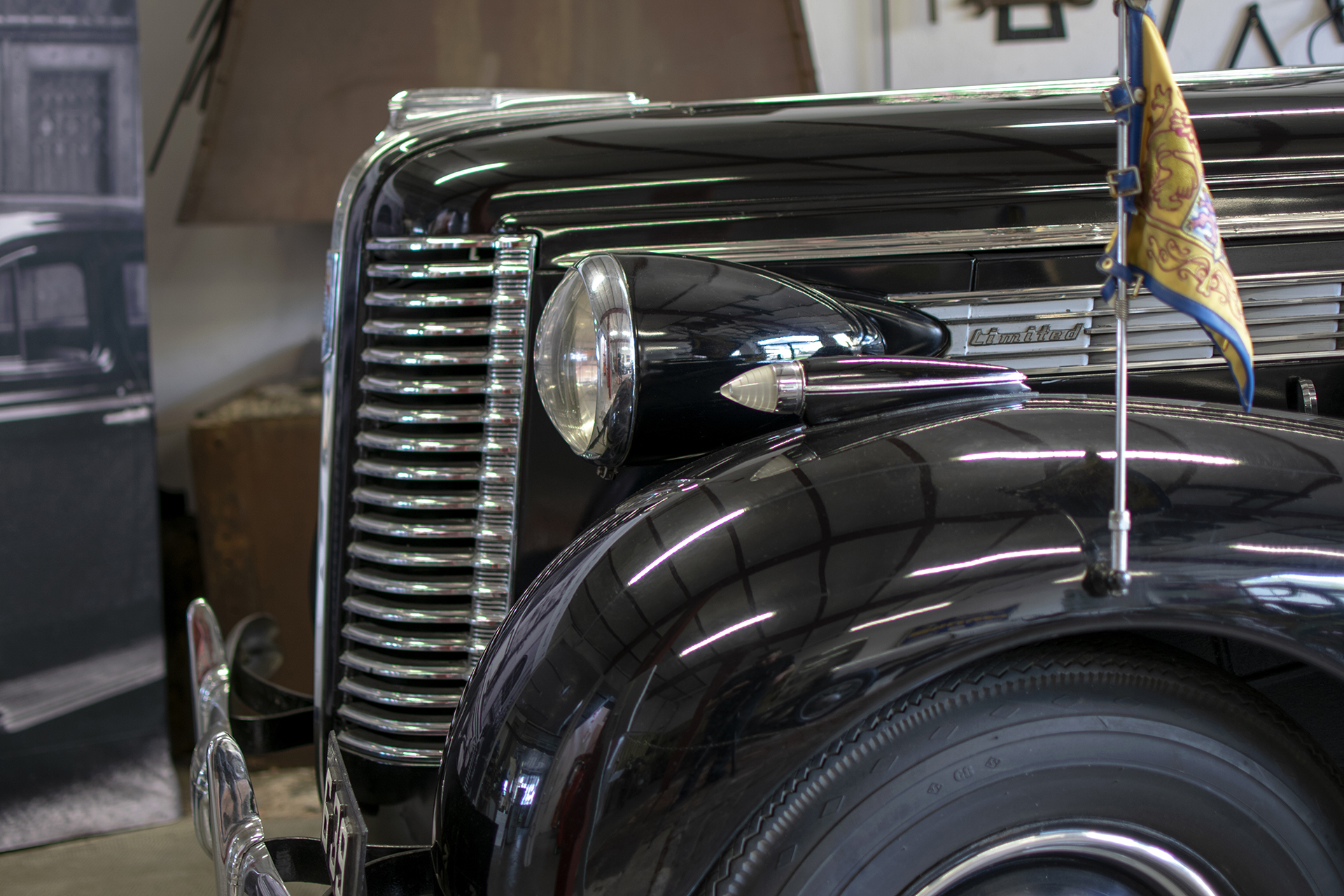 Buick Limited serie 90 Limousine 1938 grille - Conservatoire National de Véhicules Historiques,Diekirch