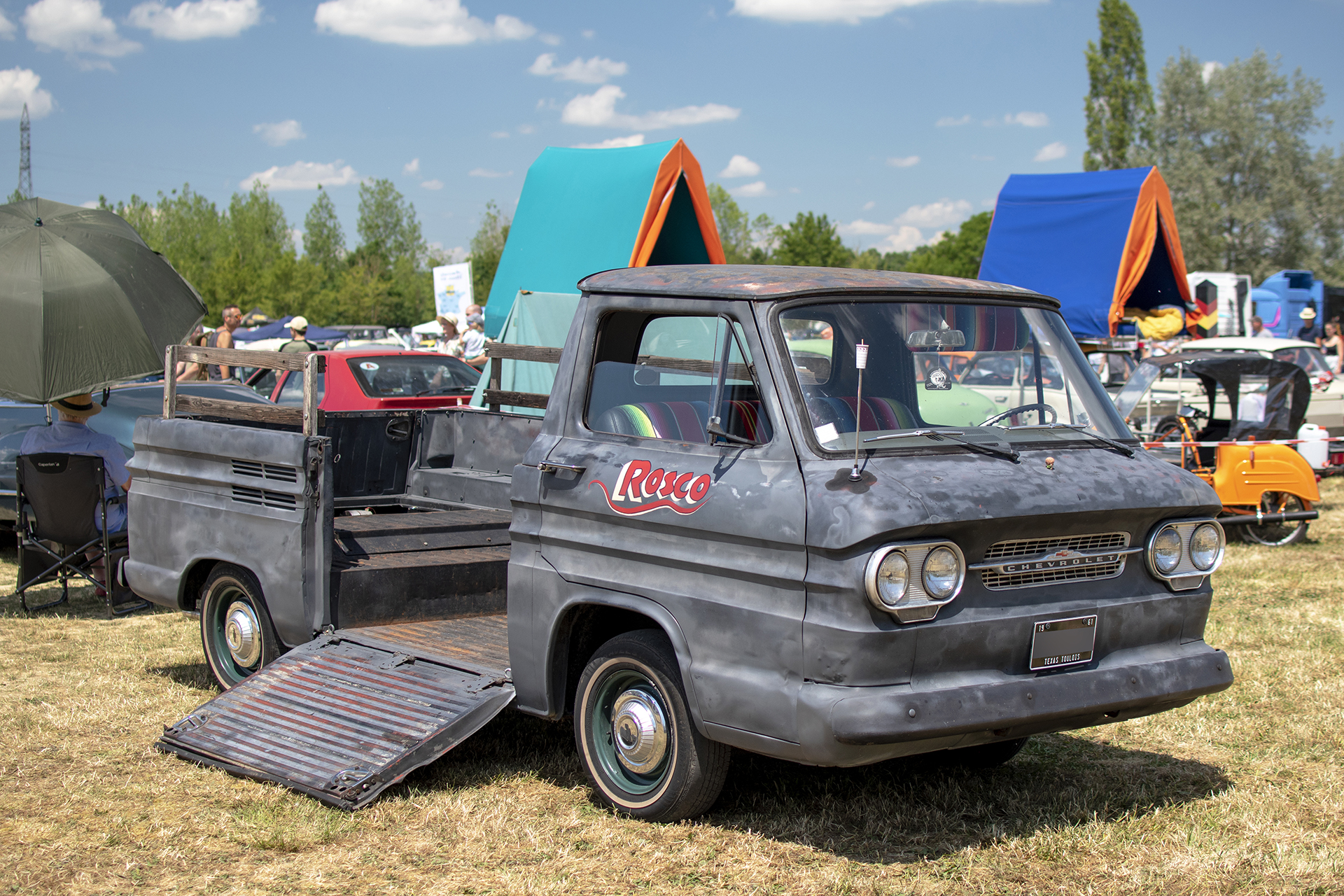 Chevrolet Corvair 95 Greenbrier Rampside 1961 - Rétro Meus'Auto ,2023, Heudicourt, Lac de la Madine