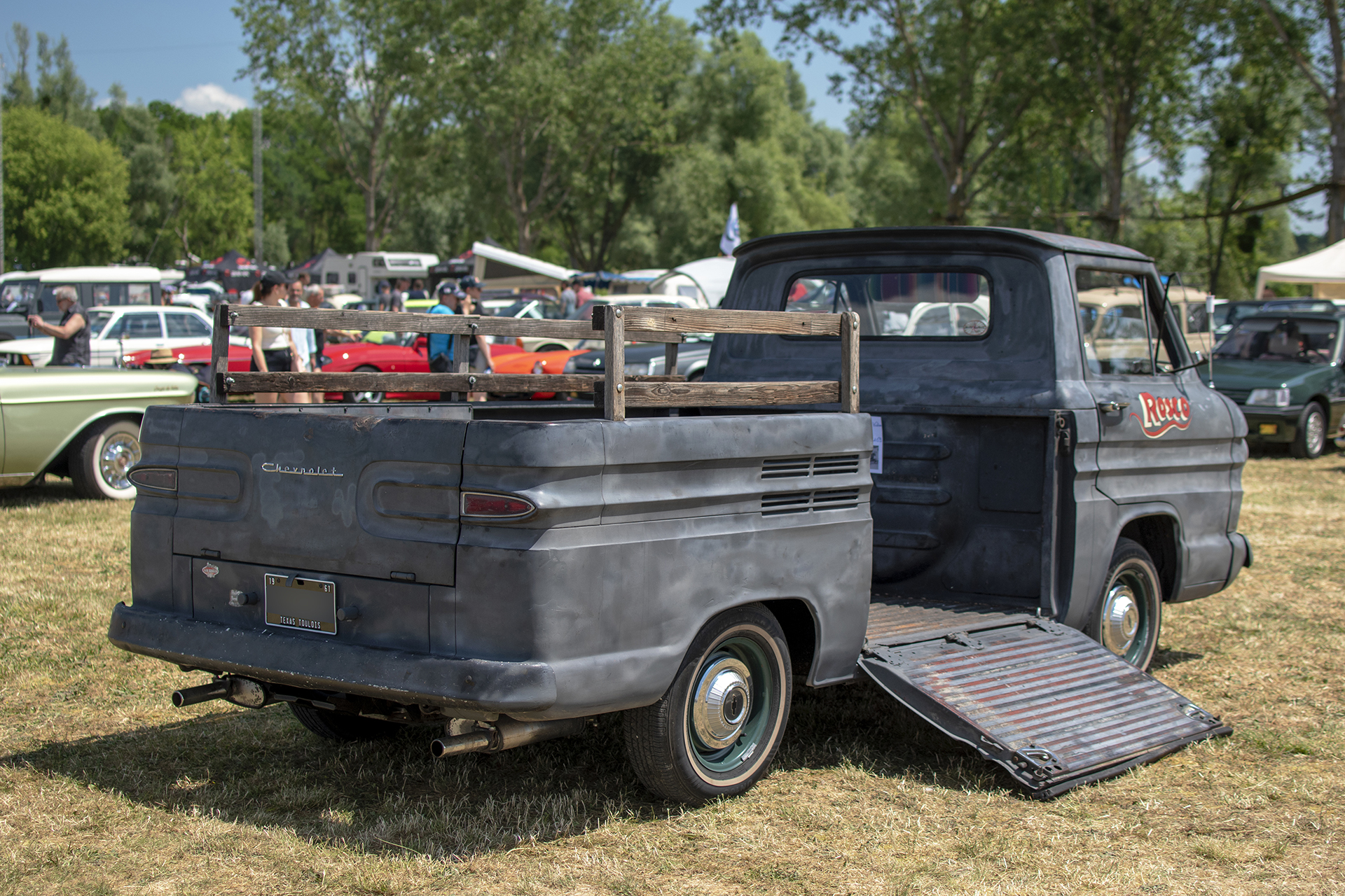 Chevrolet Corvair 95 Greenbrier Rampside 1961 arrière  Rétro Meus'Auto ,2023, Heudicourt, Lac de la Madine