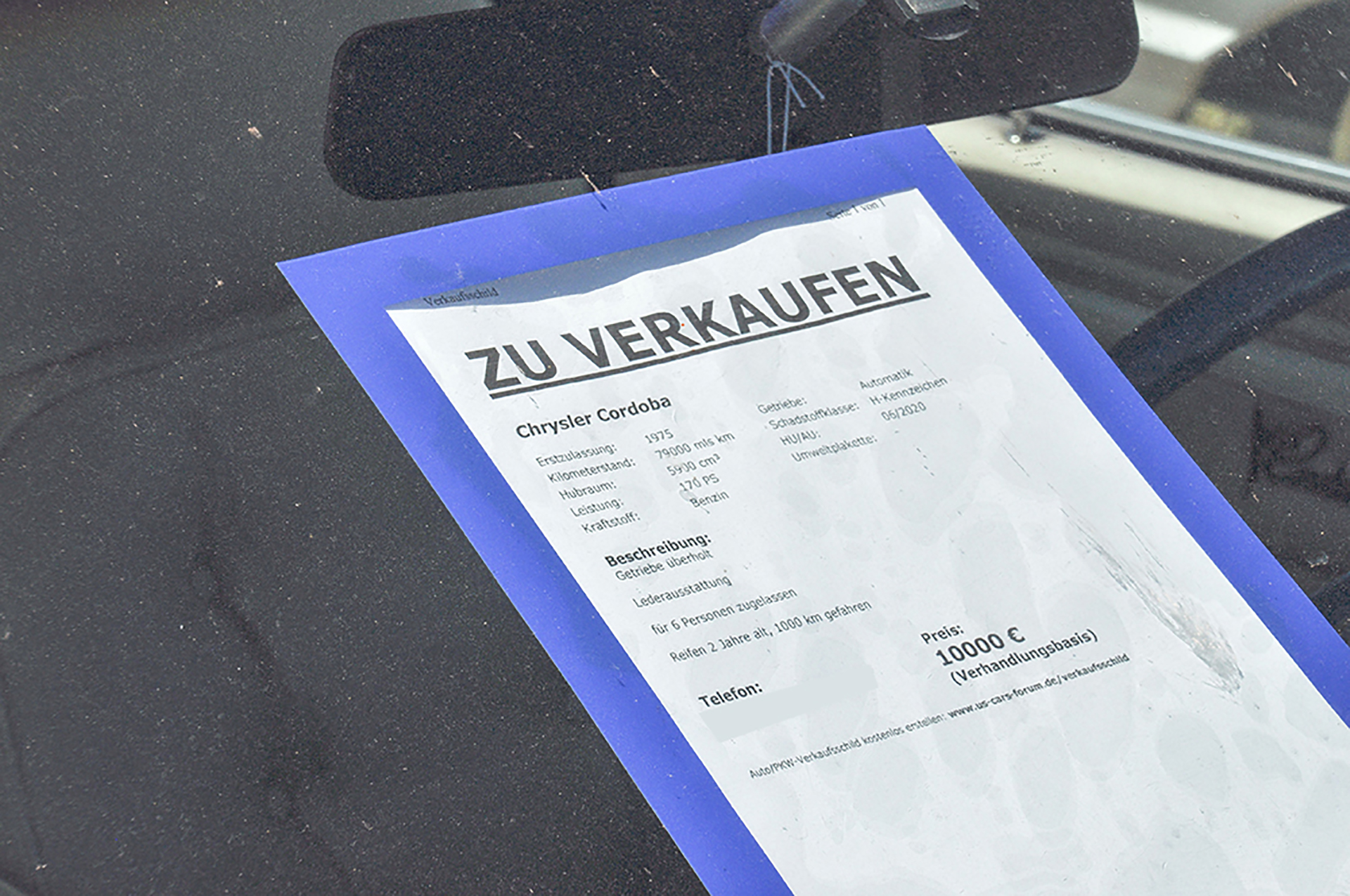 Chrysler Cordoba I 1975 infos - American Roadrunners 2018, Stadtbredimus