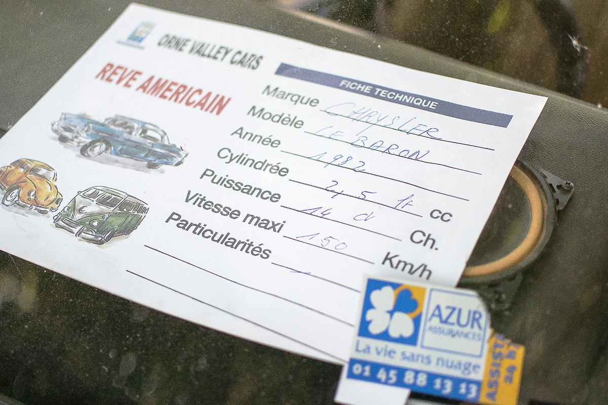 Chrysler LeBaron II 1982 infos - Rêve américain, Ballastière Meeting, Hagondange, 2019