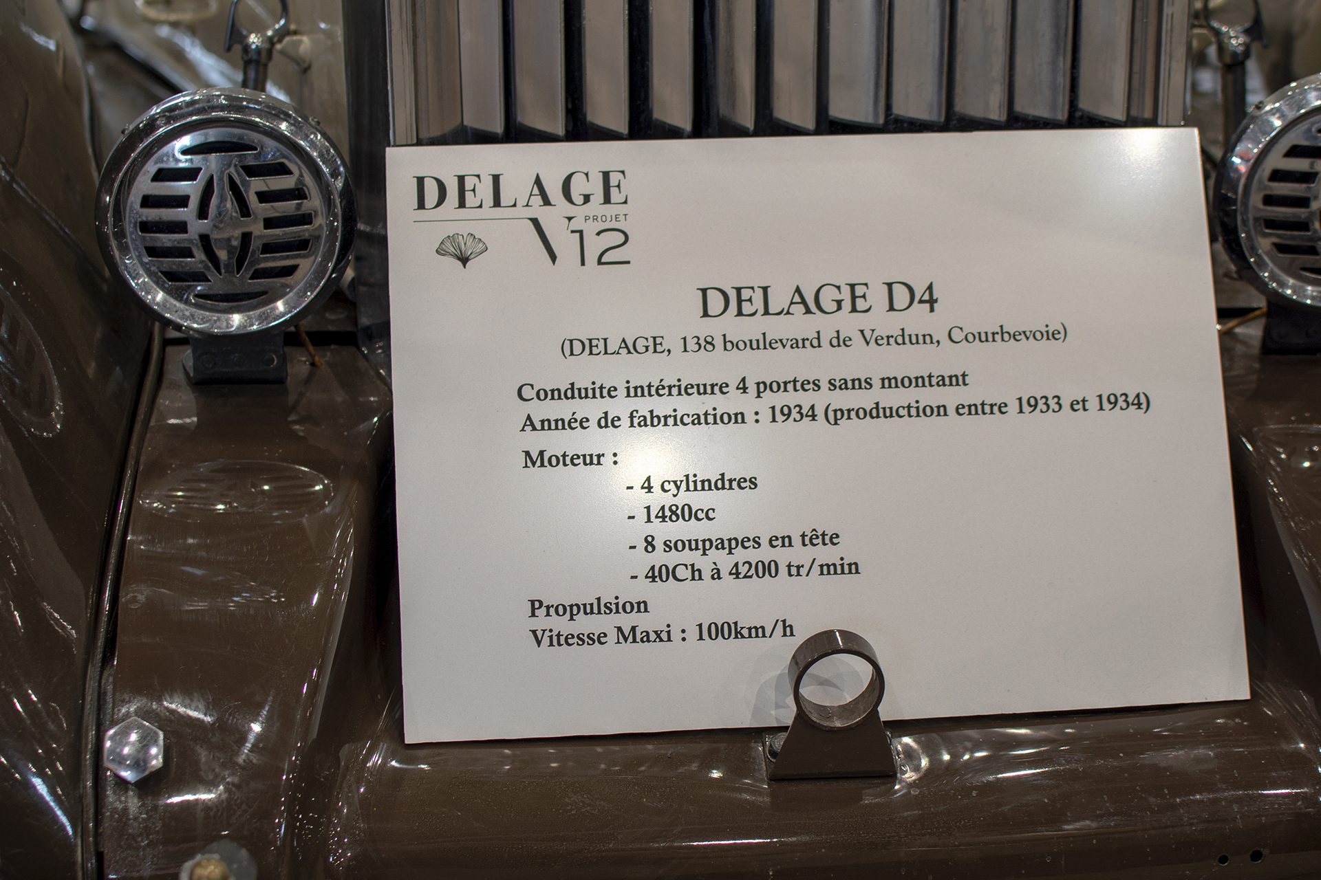 Delage D4 1934 infos - Metz ,Auto Passion ,2026
