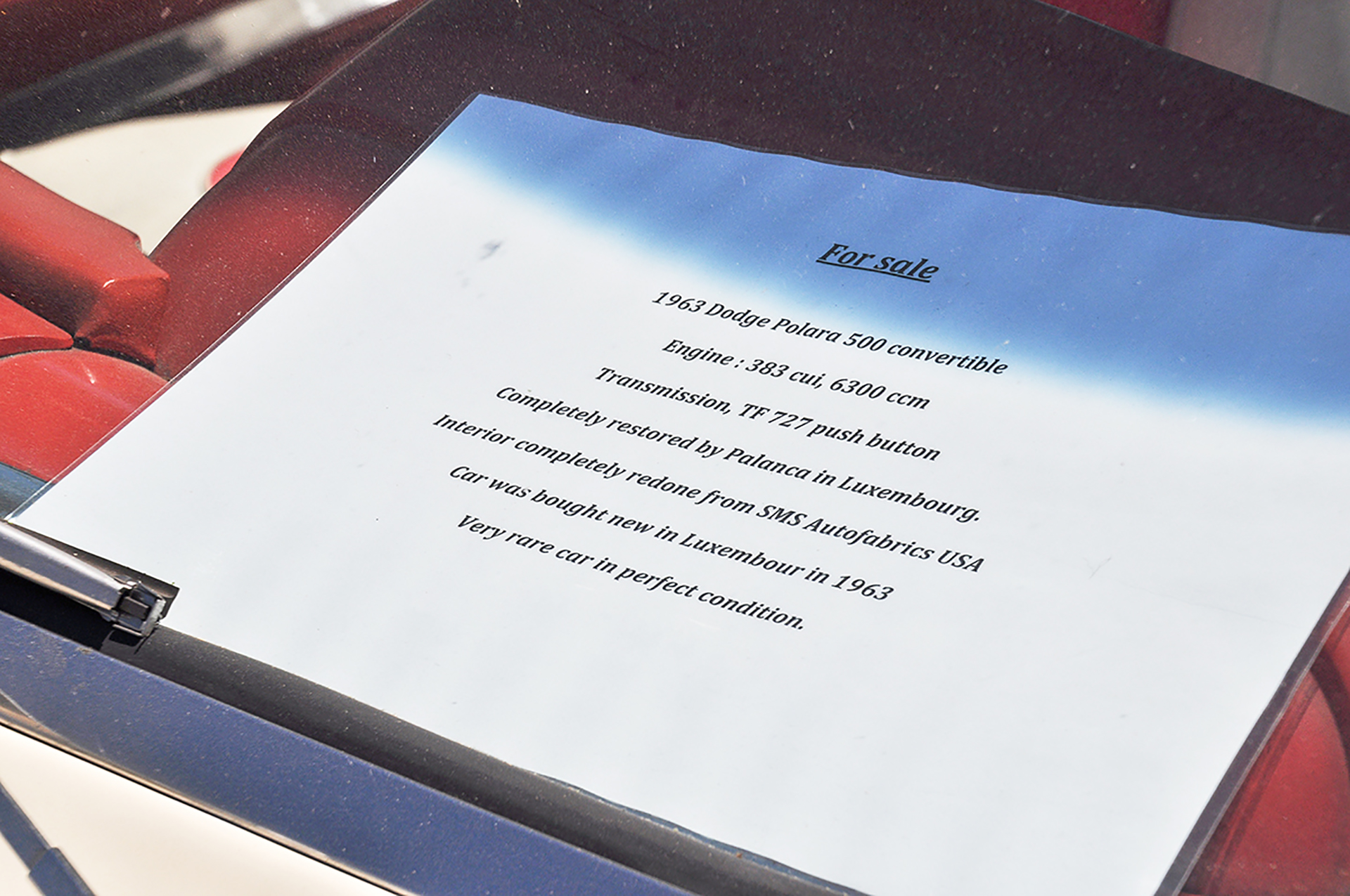 Dodge Polara II infos - American Roadrunners 2018, Stadtbredimus