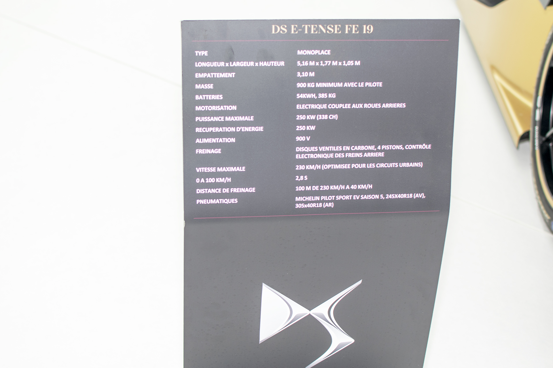 DS E FE-19 infos - International Motor Show  ,Luxembourg ,2018