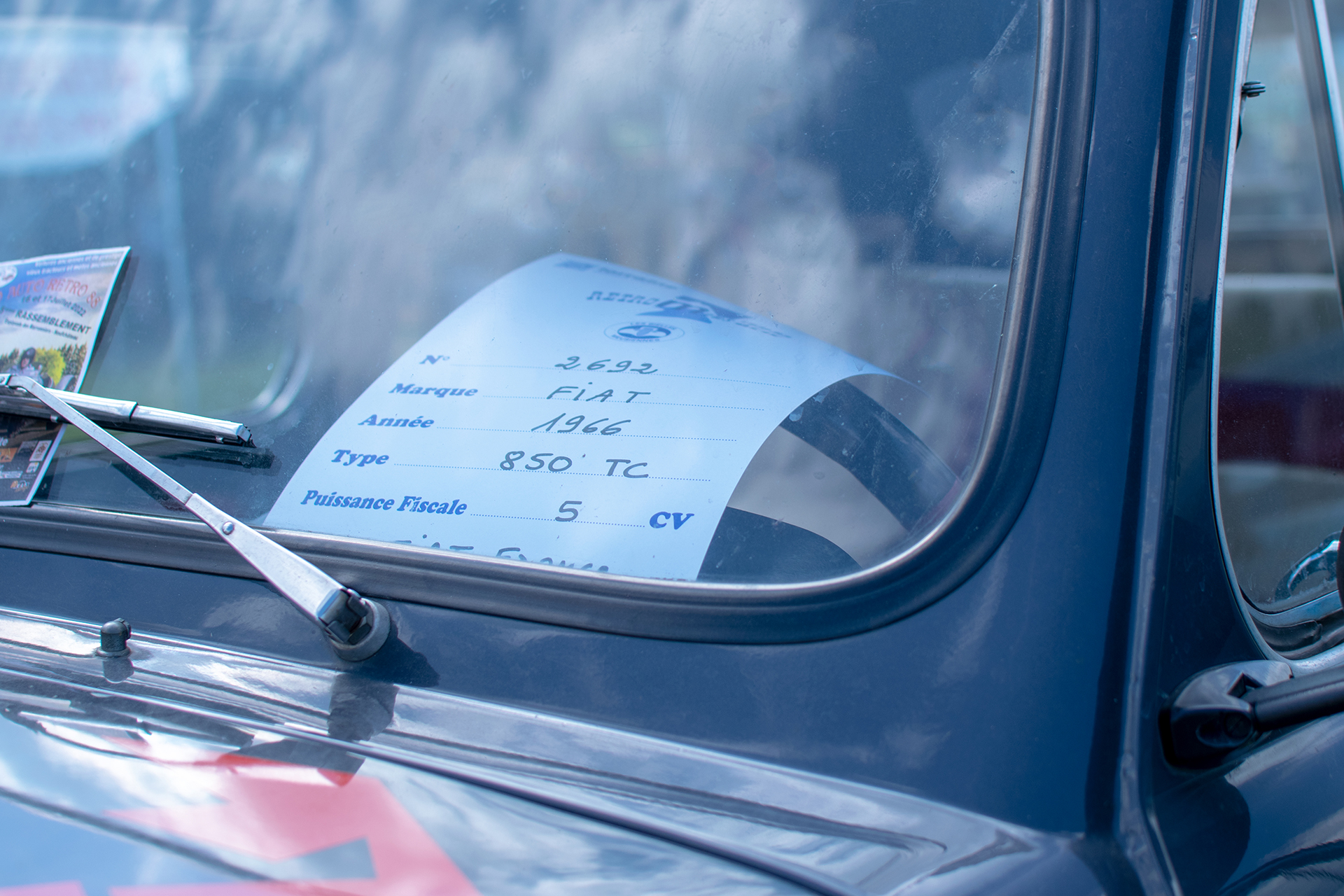 Fiat 850 Abarth 1966 infos - Rétro Meus'Auto ,2022, Heudicourt, Lac de la Madine