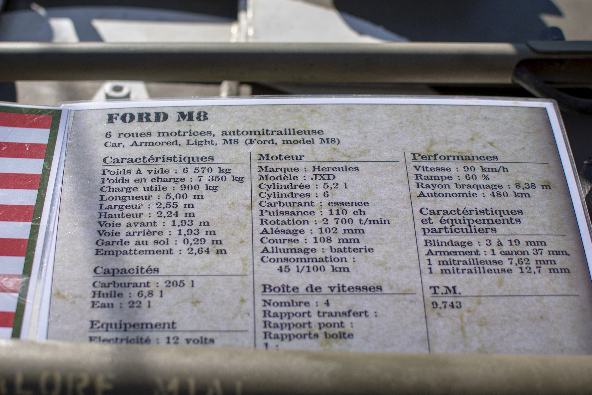 Ford M8 Greyhound infos - Exposition ,Auto / Moto 2025, Oeutrange