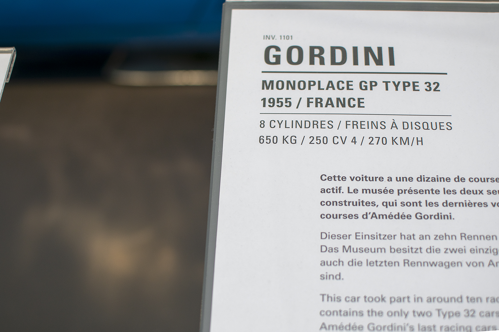  Gordini type 32 GP monoplace 1956- Cité de l'automobile, Collection Schlumpf, Mulhouse, 202