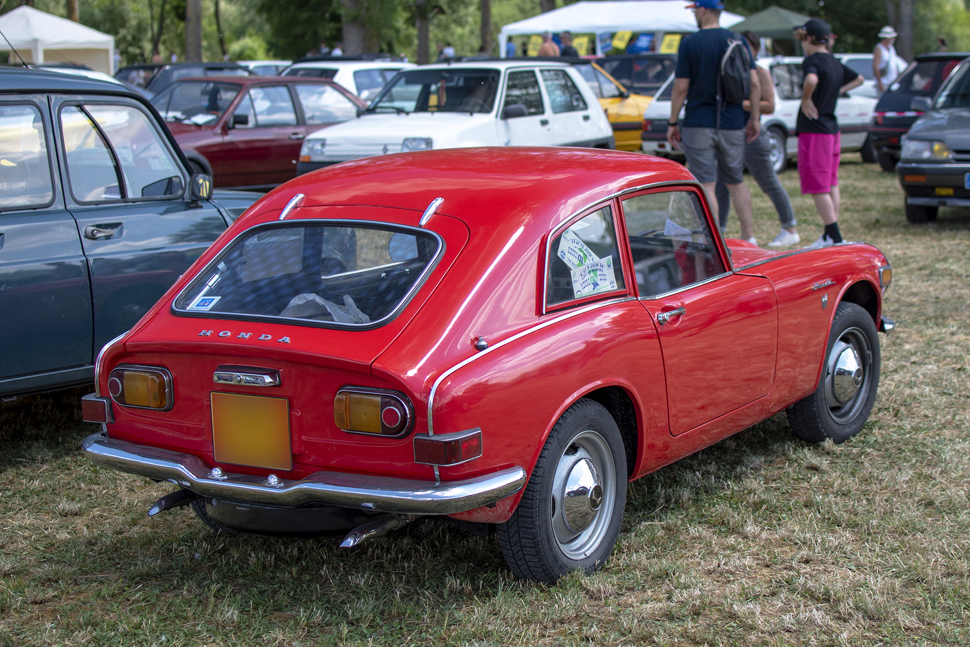 Honda S800 coupe 1968 back - Rétro Meus'Auto 2023, Heudicourt, Lac de la Madine