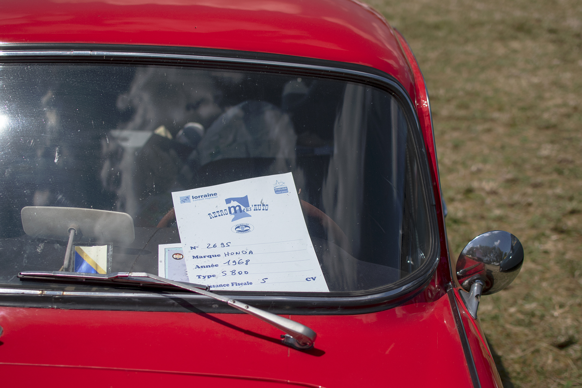 Honda S800 coupe 1968 details - Rétro Meus'Auto 2023, Heudicourt, Lac de la Madine