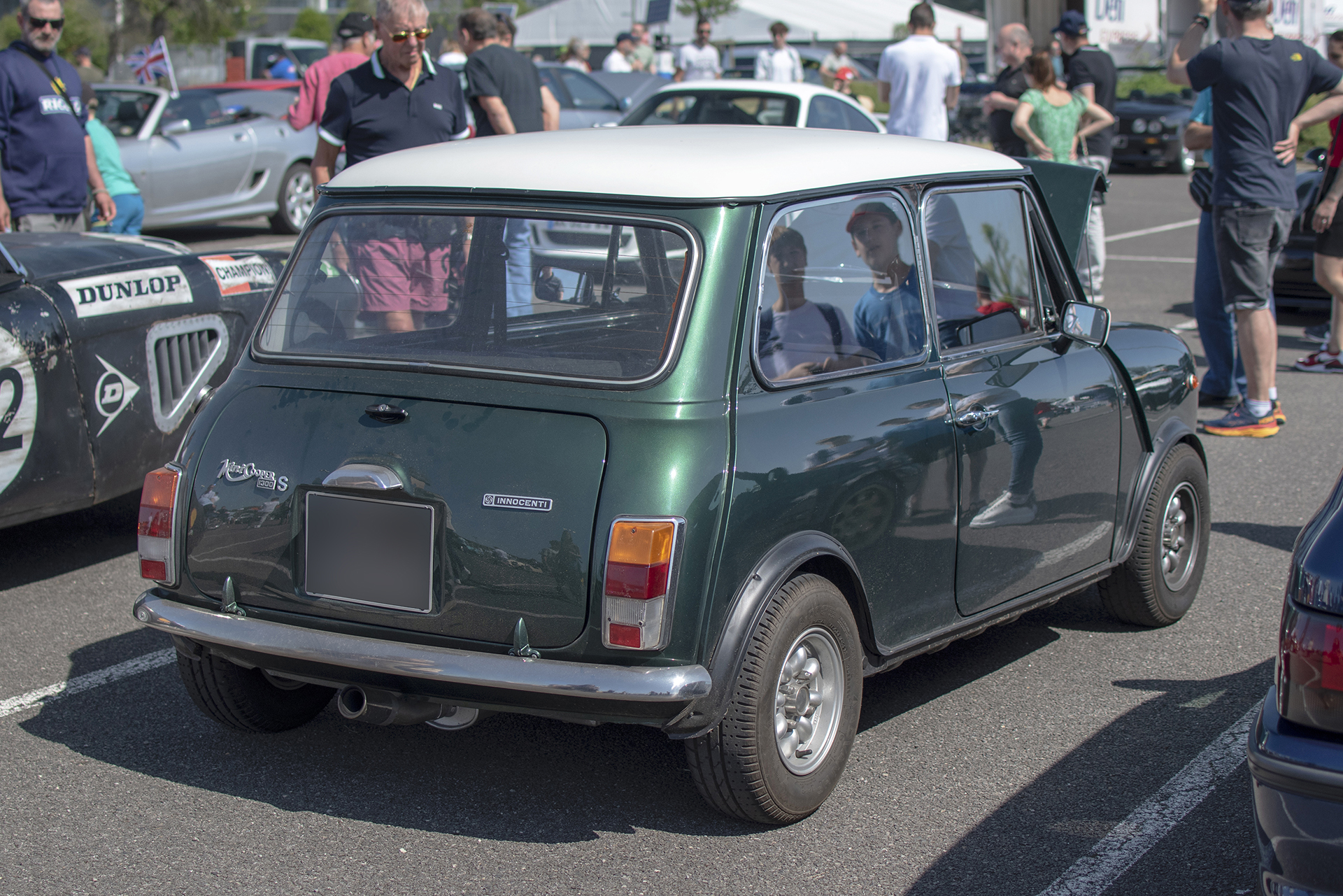 Innocenti Mini 1300S 1968 back - Autos Mythiques 57, Thionville, 2023