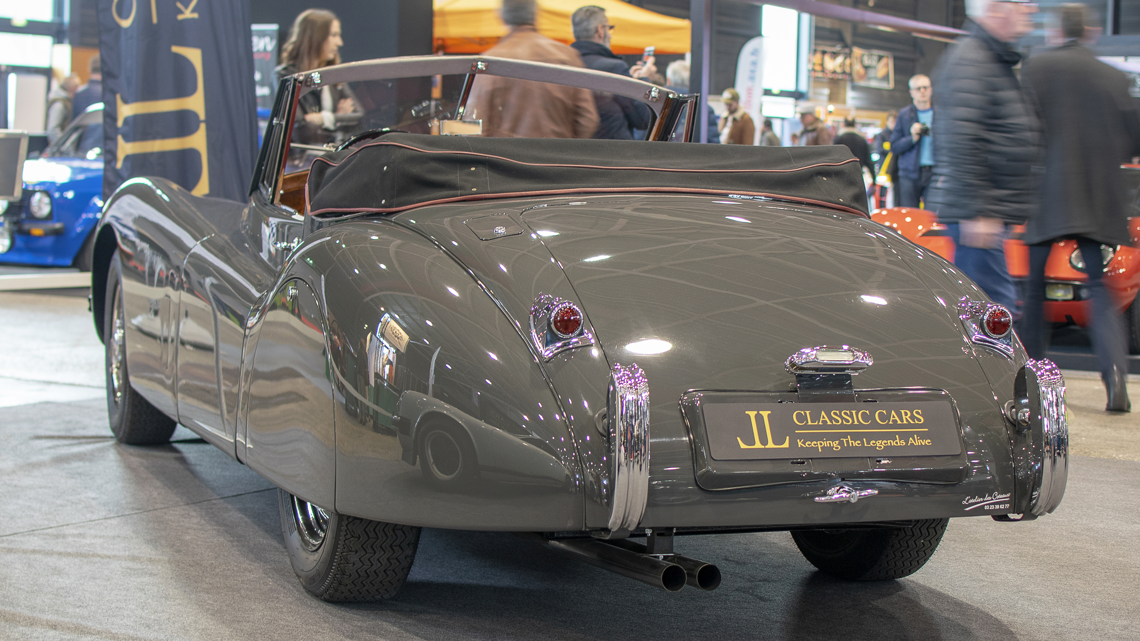 Jaguar XK120 1954 back - Salon ,Auto-Moto Classic, Metz, 2019