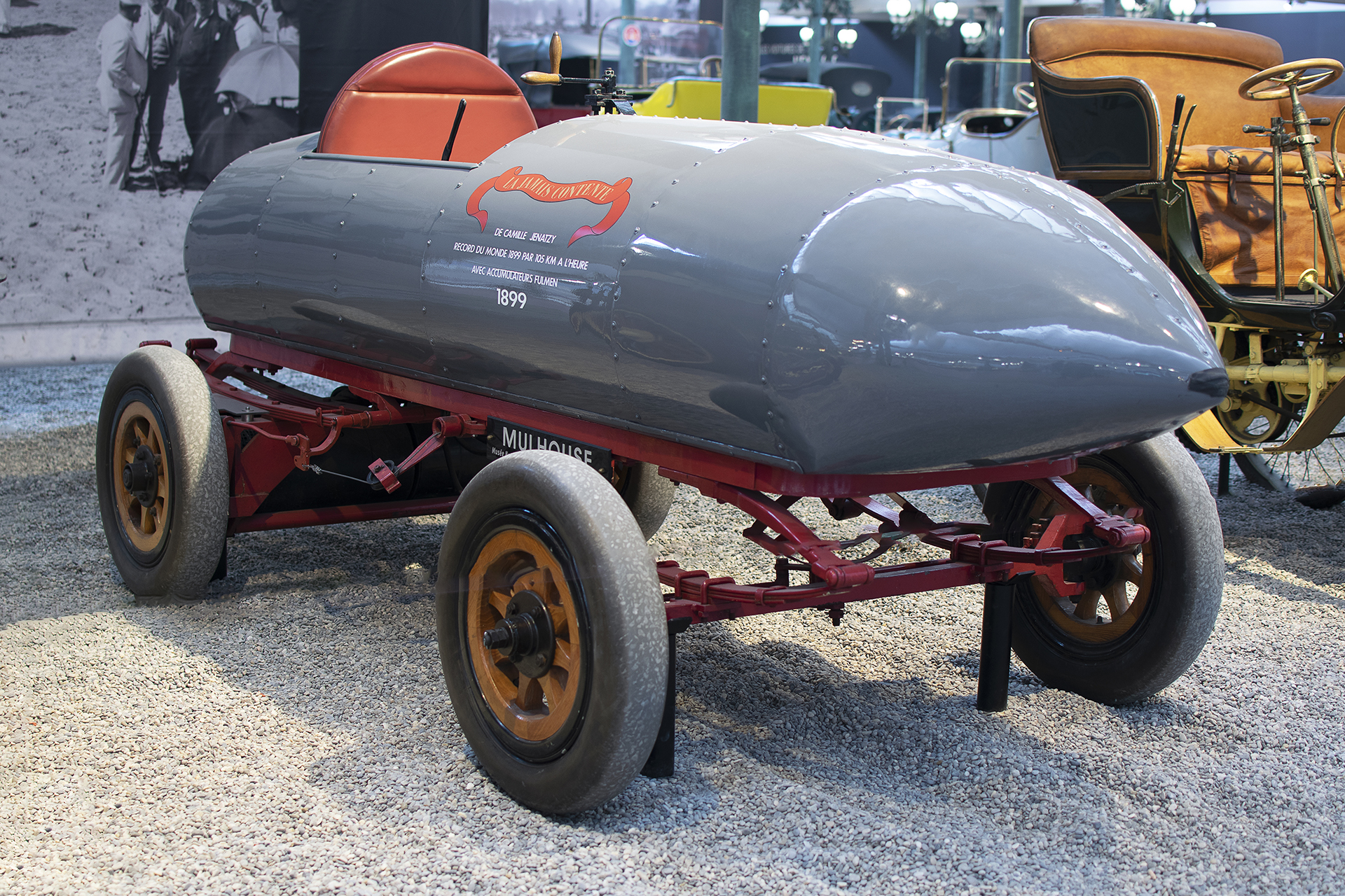 Jenatzy La Jamais contente 1899 (réplique) - Cité de l'automobile, Collection Schlumpf, Mulhouse, 2020