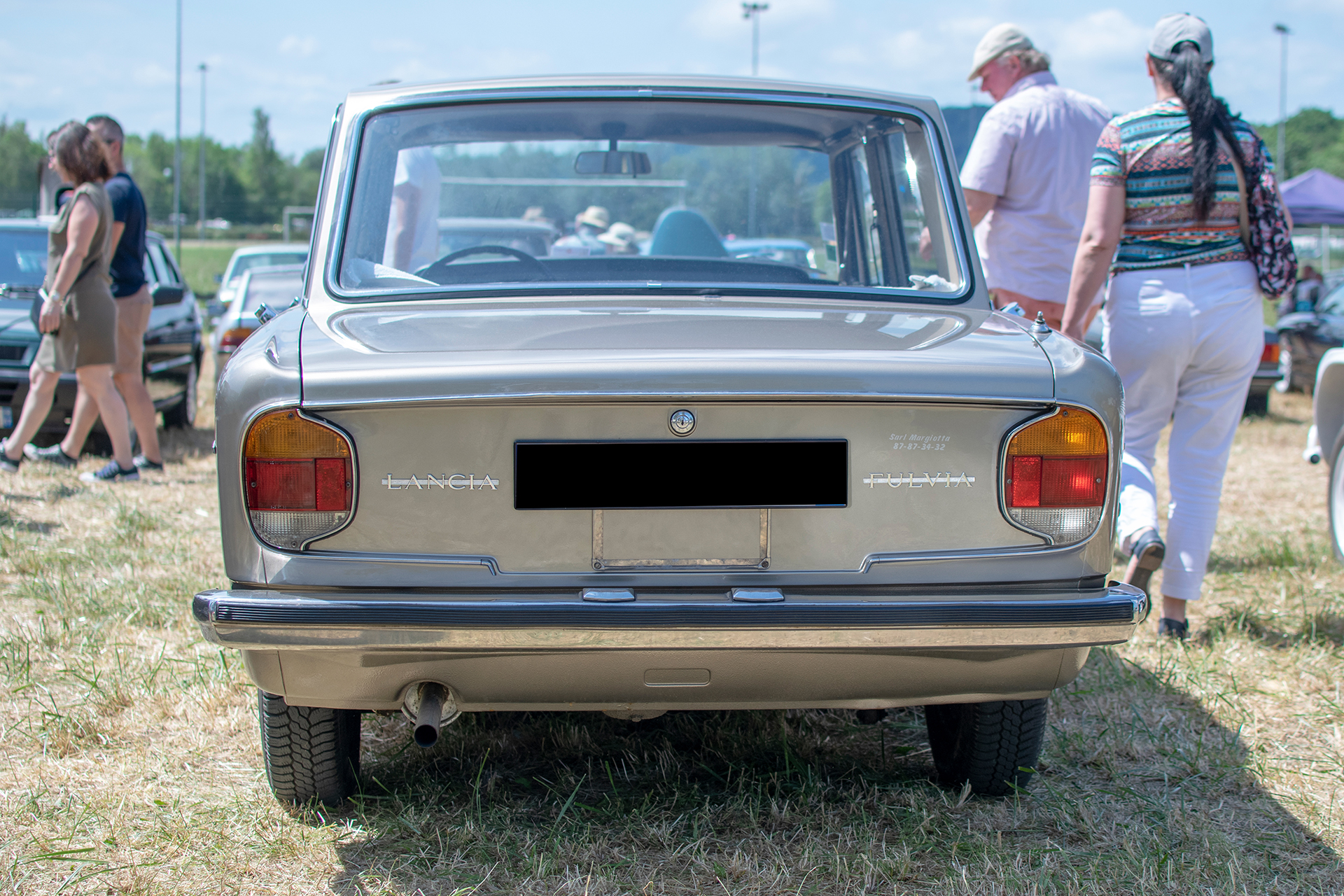 Lancia Fulvia berline arrière - Rétro Meus'Auto 2022, Lac de la Madine