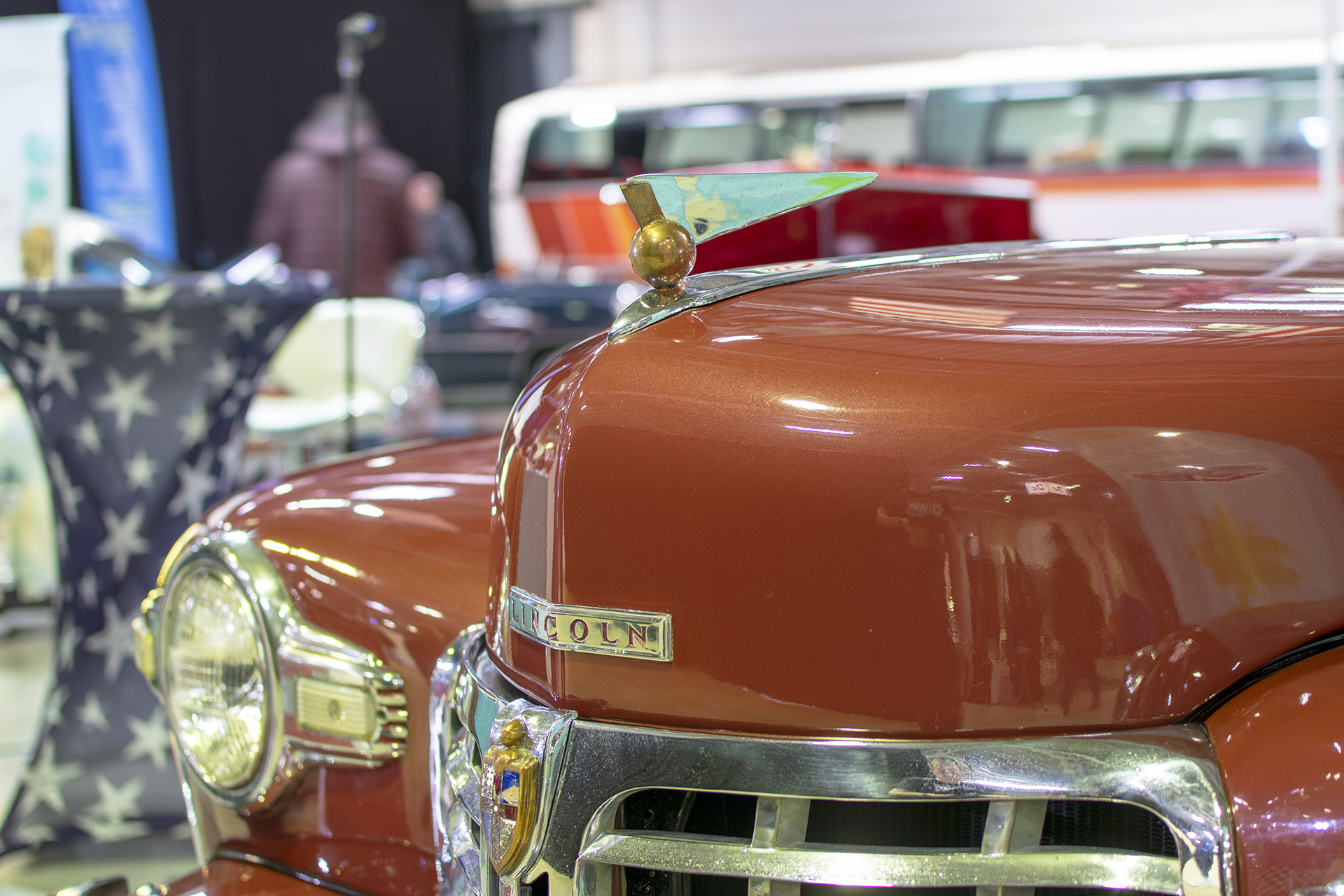 Lincoln Continental I Convertible 1947 logo - LOF, Autotojumble, Luxembourg, 2020