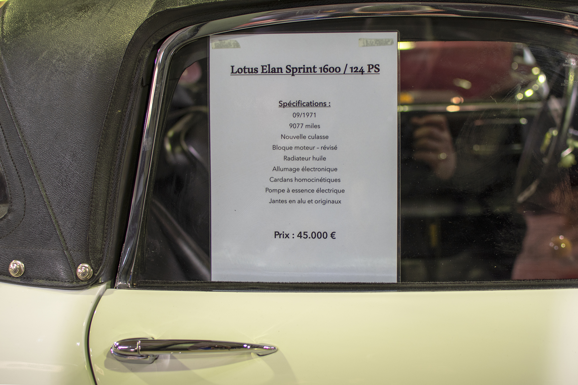 Lotus Elan Sprint 1971 infos - Auto Jumble ,2024, Luxembourg, all thing classic