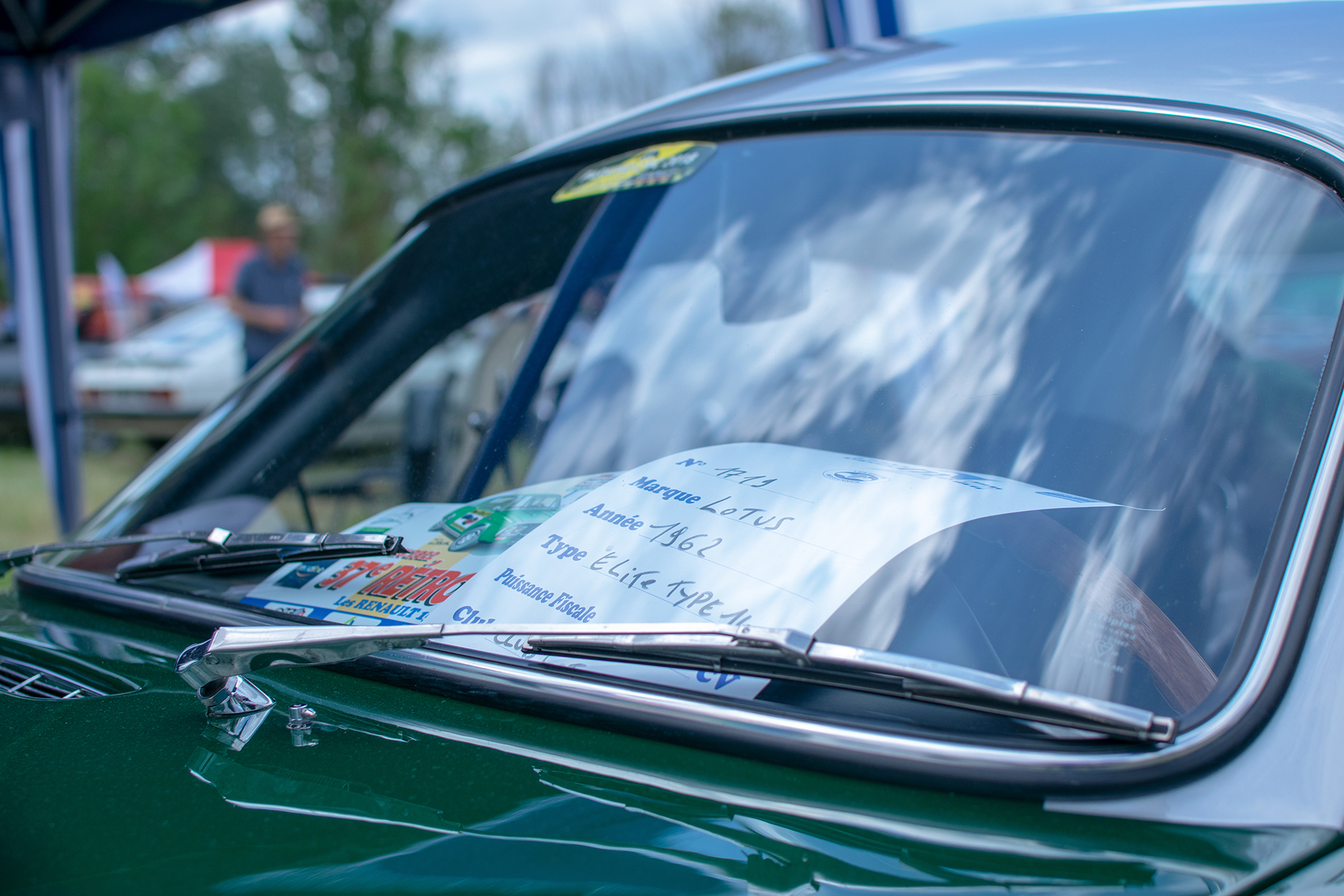 Lotus Elite type 14 1962 details - Retro Meus'Auto ,2022, Heudicourt, Lac de la Madine