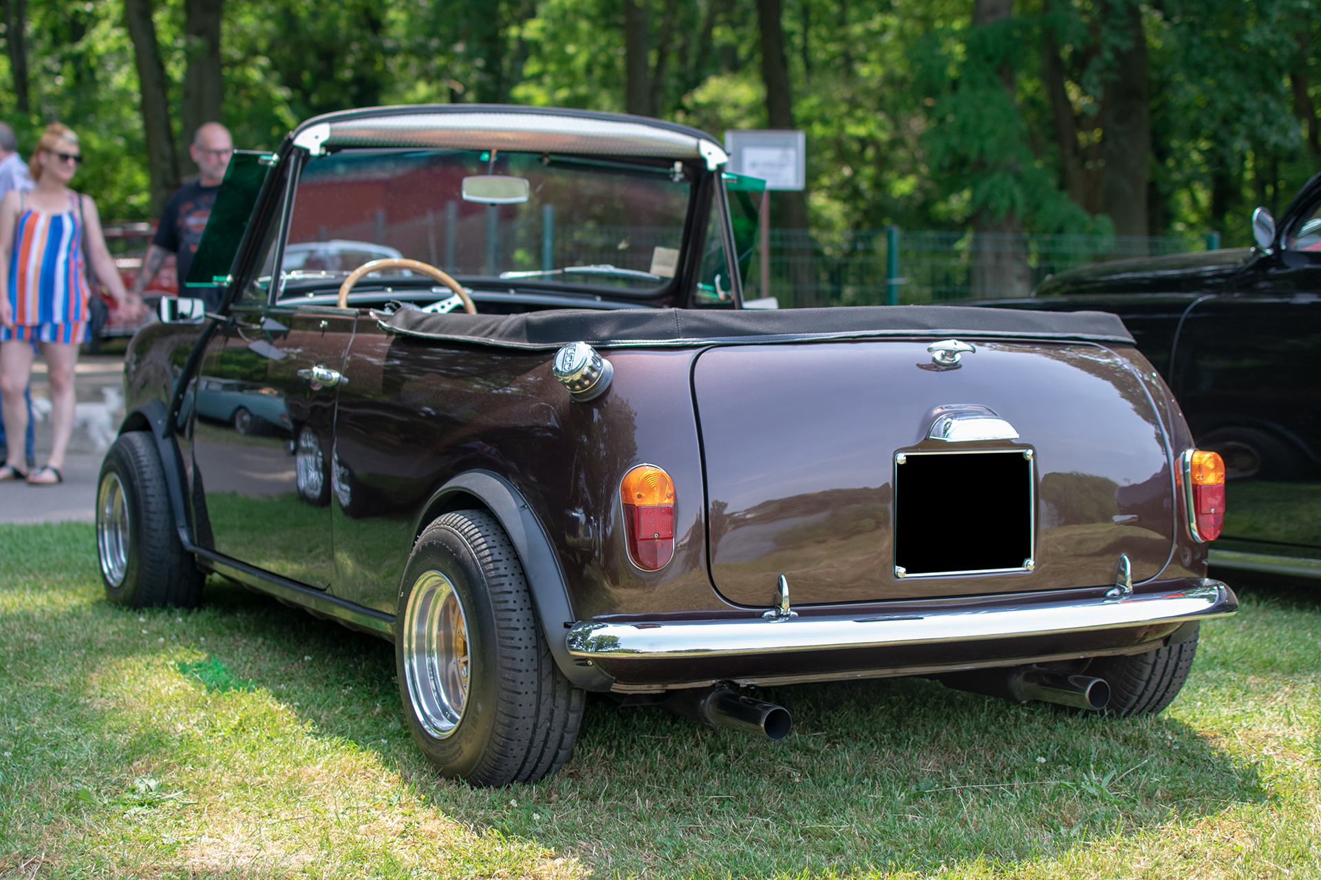 Mini I Clubman 1275 GT cabriolet 1972 arrière  - Automania 2022 , Lac de Creutzwald