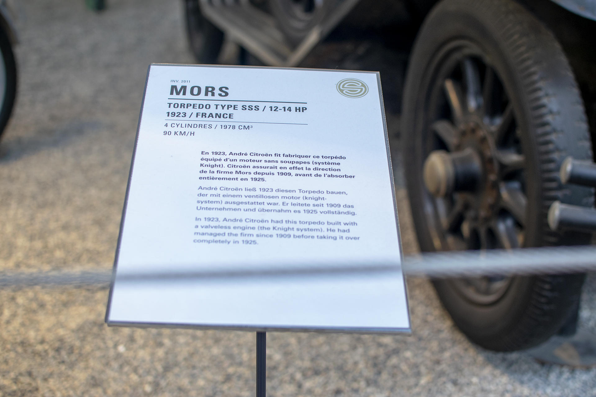 Mors type SSS / 12-14HP Torpédo 1923 - Cité de l'automobile, Collection Schlumpf, Mulhouse, 2020
