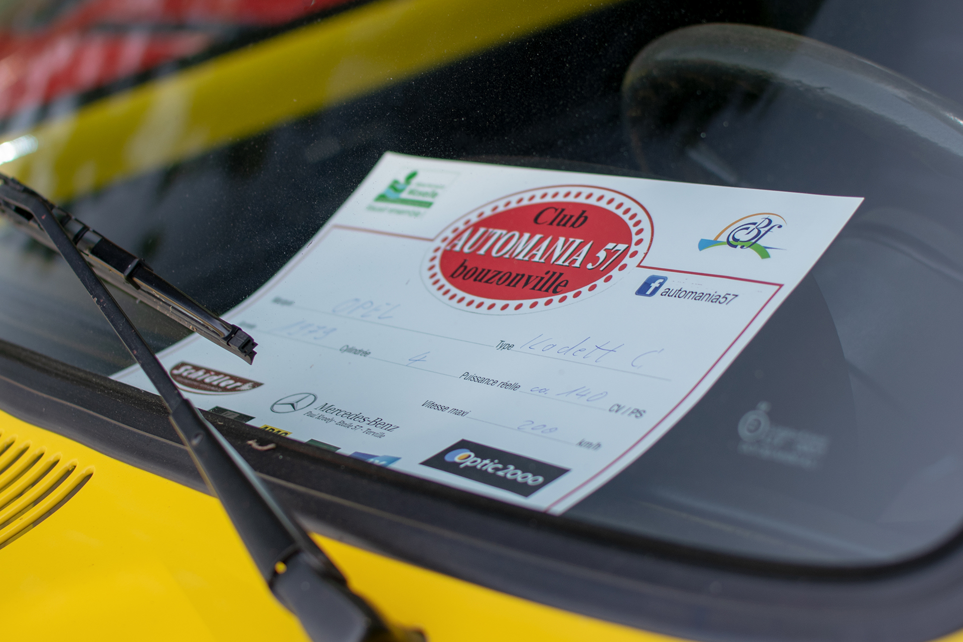 Opel Kadett C Rallye 20E 1979 de compétition (Ecker-Ecker) infos - Automania 2022 , Lac de Creutzwald