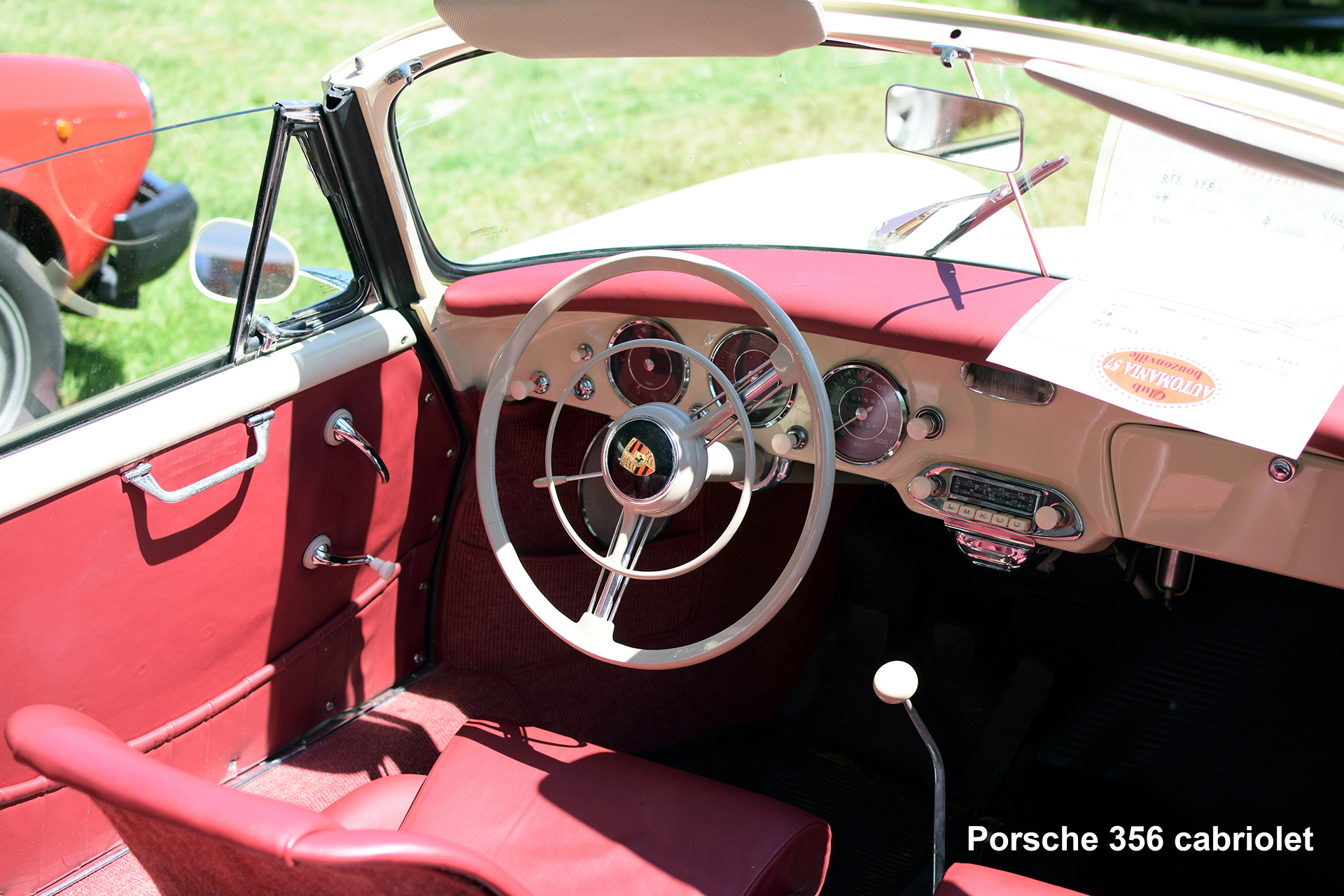 Porsche 356 A Cabriolet 1958 wheel - Automania 2016, Château de Freistroff