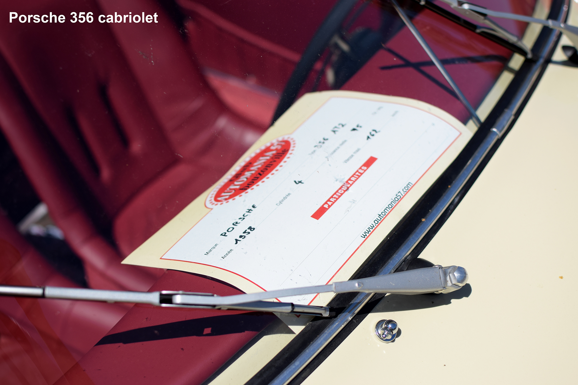 Porsche 356 A Cabriolet 1958 details - Automania 2016, Château de Freistroff