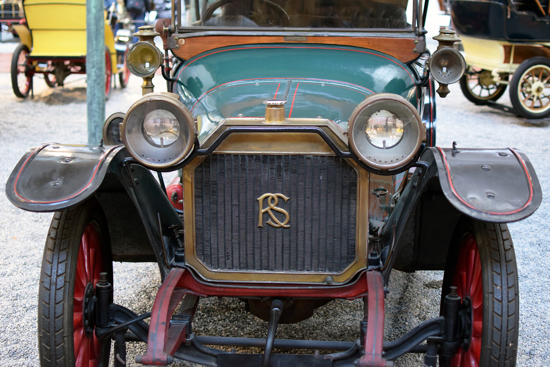 Rochet-Schneider 12 HP torpedo 1911 logo - Cité de l'automobile, Collection Schlumpf, Mulhouse