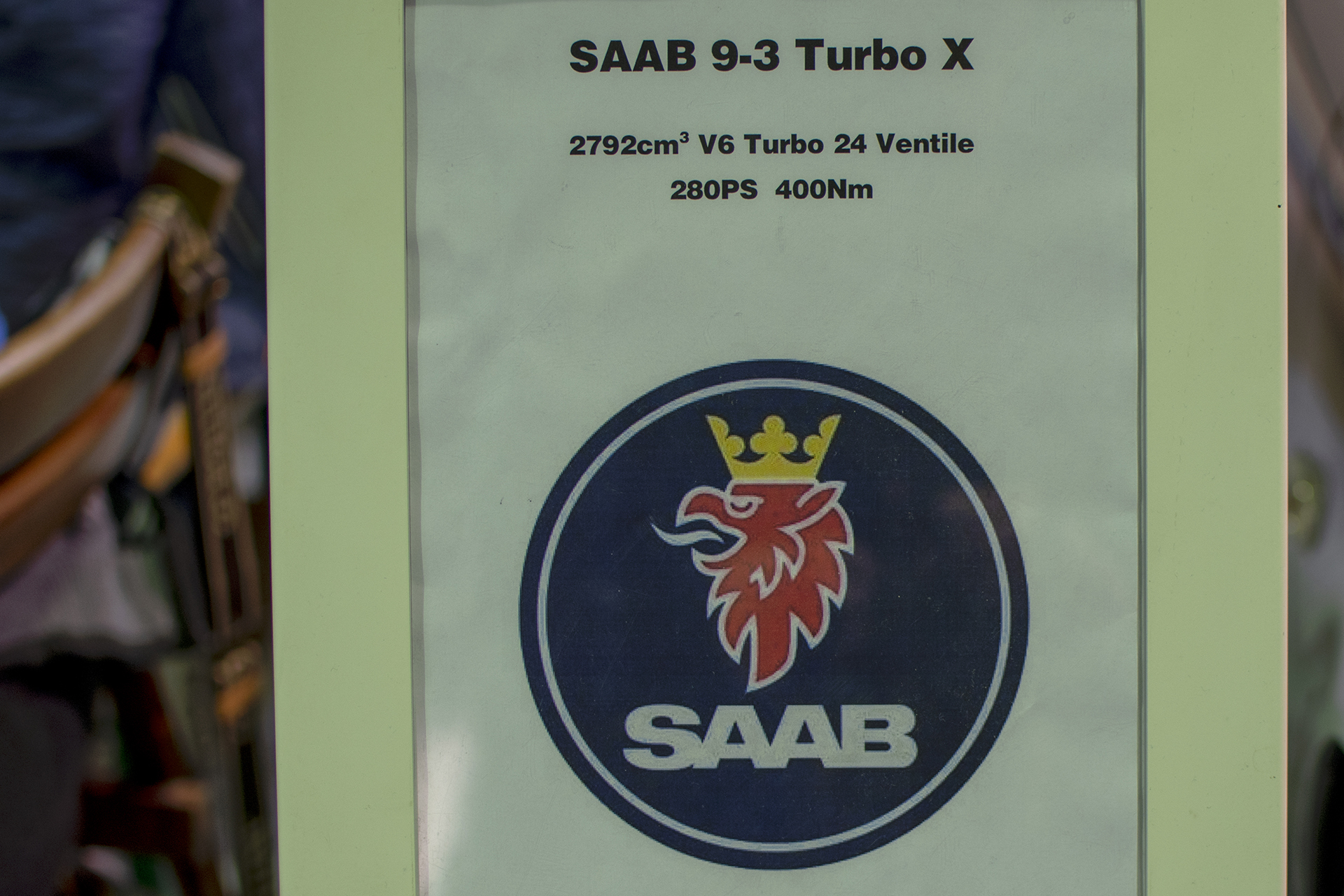 Saab 9-3 II Turbo X infos - Auto Jumble ,2024, Luxembourg, all thing classic