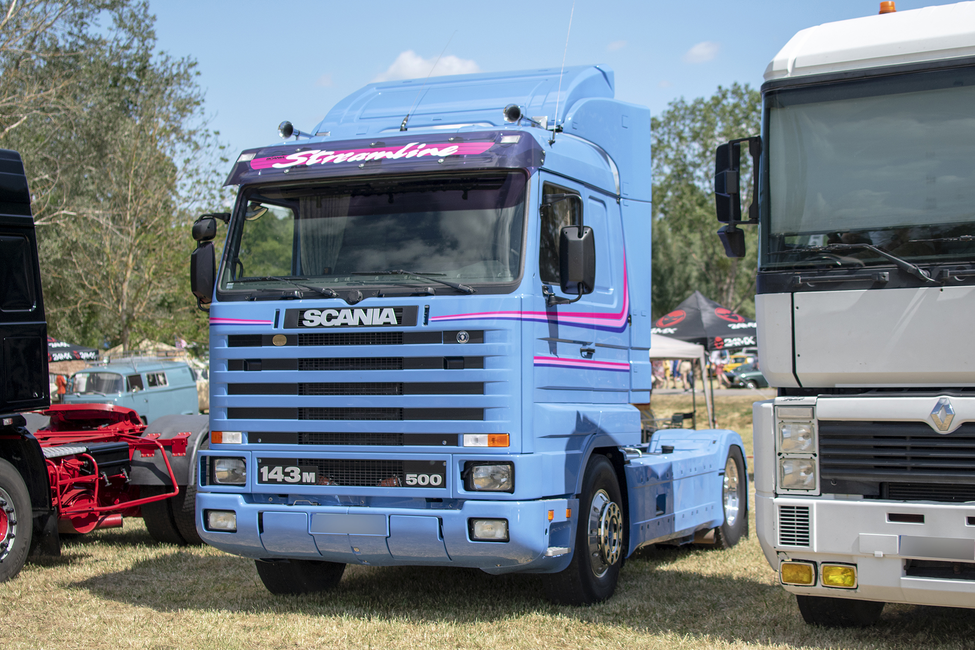 Scania 143M - Rétro Meus'Auto 2023, Heudicourt, Lac de la Madine