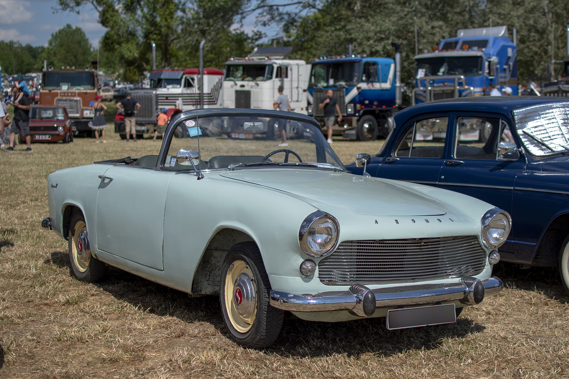 Simca Aronde P60 Cabriolet Océanne - Rétro Meus'Auto ,2023, Heudicourt, Lac de la Madine