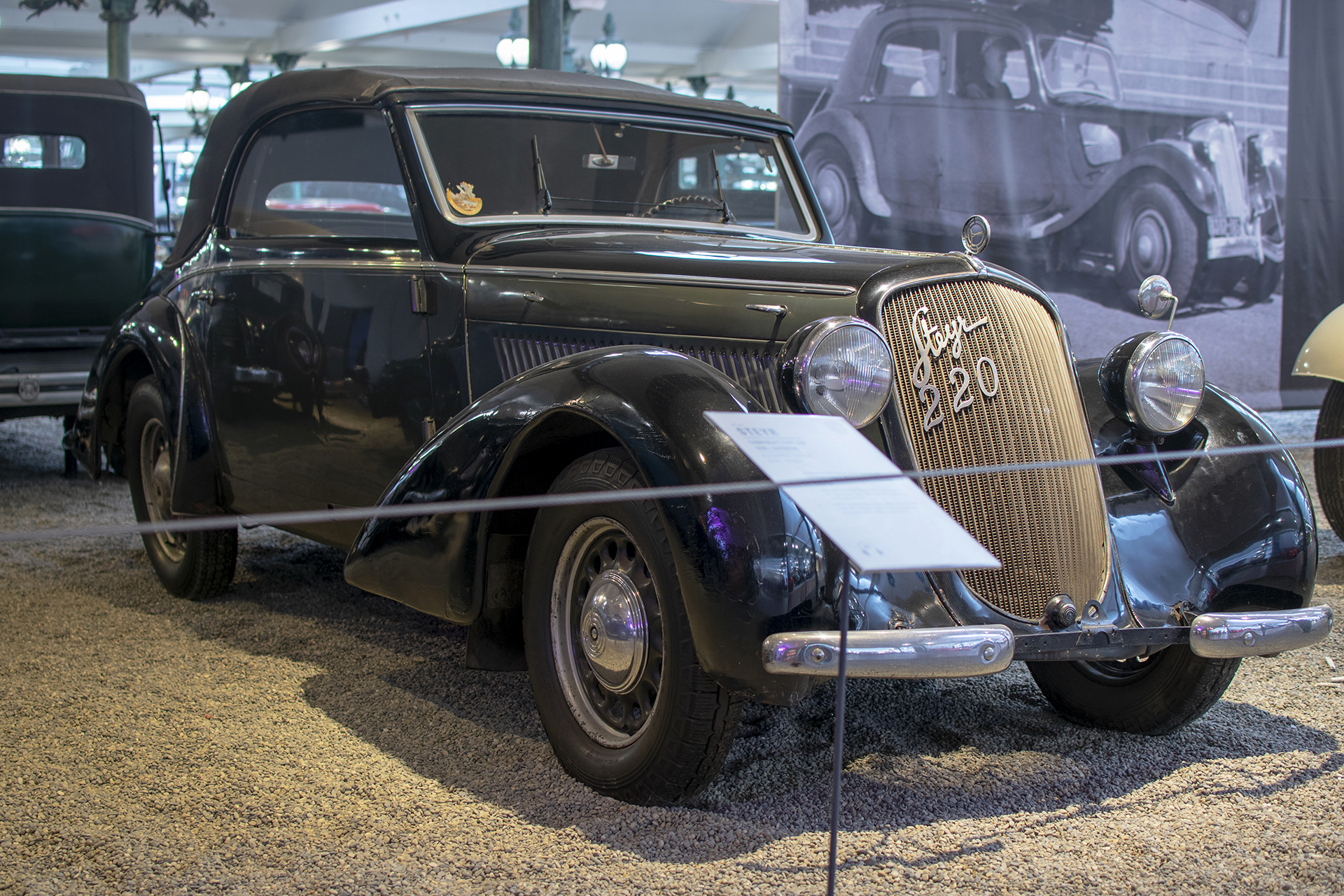 Steyr 220 Convertible 1938 - Cité de l'automobile, Collection Schlumpf, Mulhouse, 2020