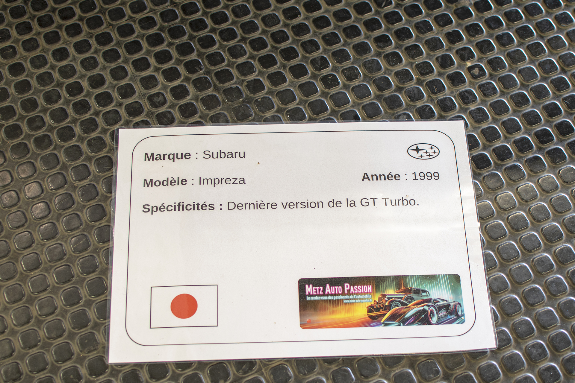 Subaru Impreza I GT Turbo infos - Metz ,Auto Passion ,2025