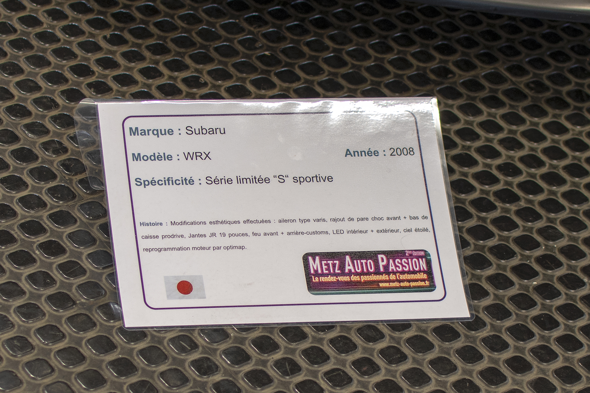 Subaru Impreza III GE/GH/GR WRX S 2008 infos - Metz ,Auto Passion ,2024