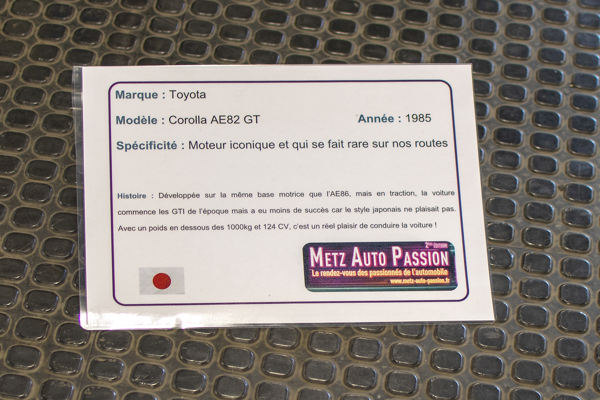 Toyota Corolla V E80AE 82 GT 1985 infos - Metz ,Auto Passion ,2024