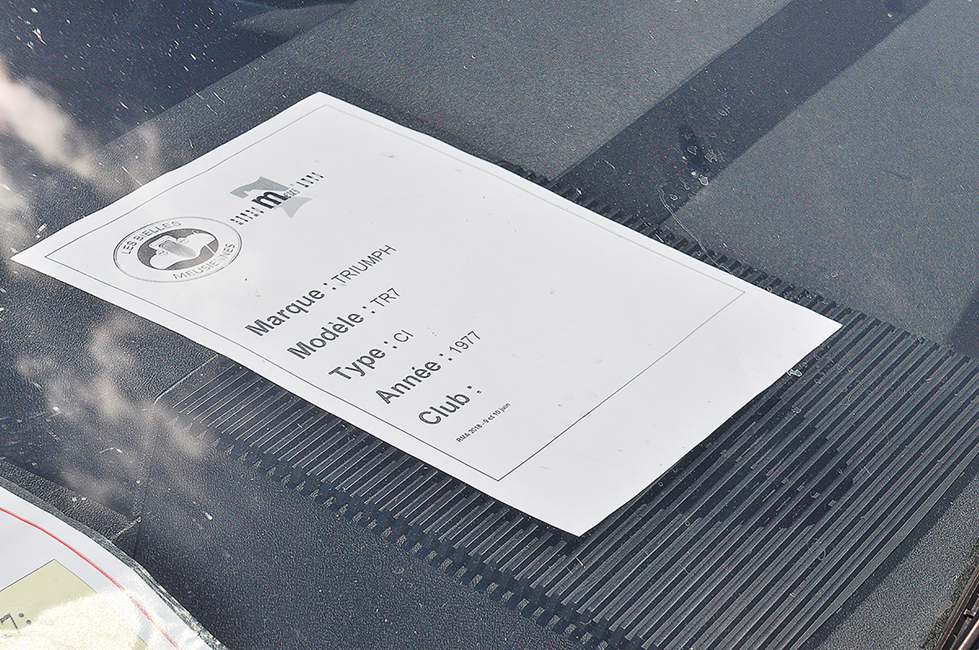 Triumph TR7 1977 infos - Rétro Meus'Auto 2018, Lac de la Madine