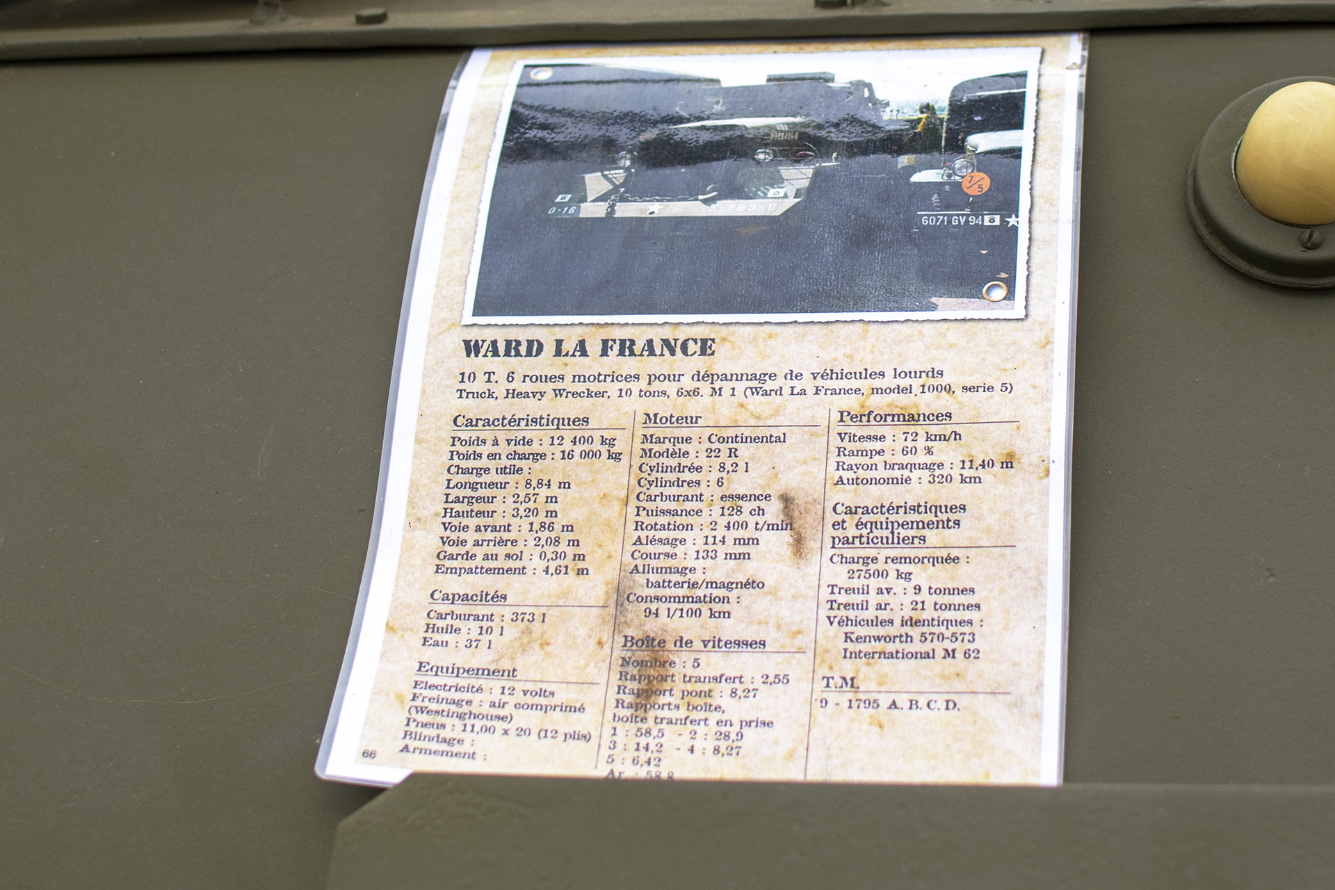 Ward LaFrance dépanneuse. - Rassemblement des  ,Serrouvillle,2026