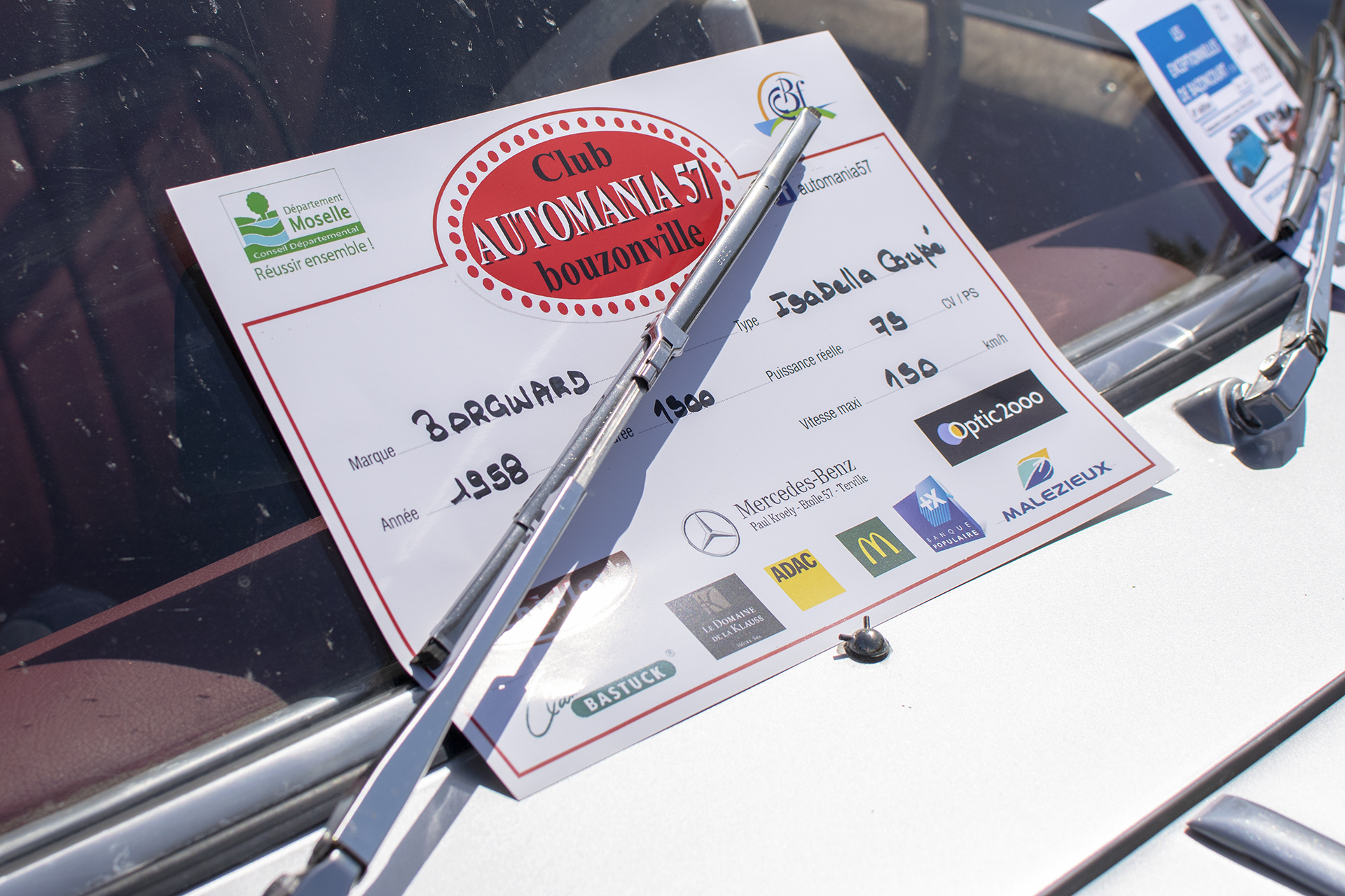 Borgward Isabella coupé 1958 infos - Automania 2019, Edling les Anzeling, Hara du Moulin