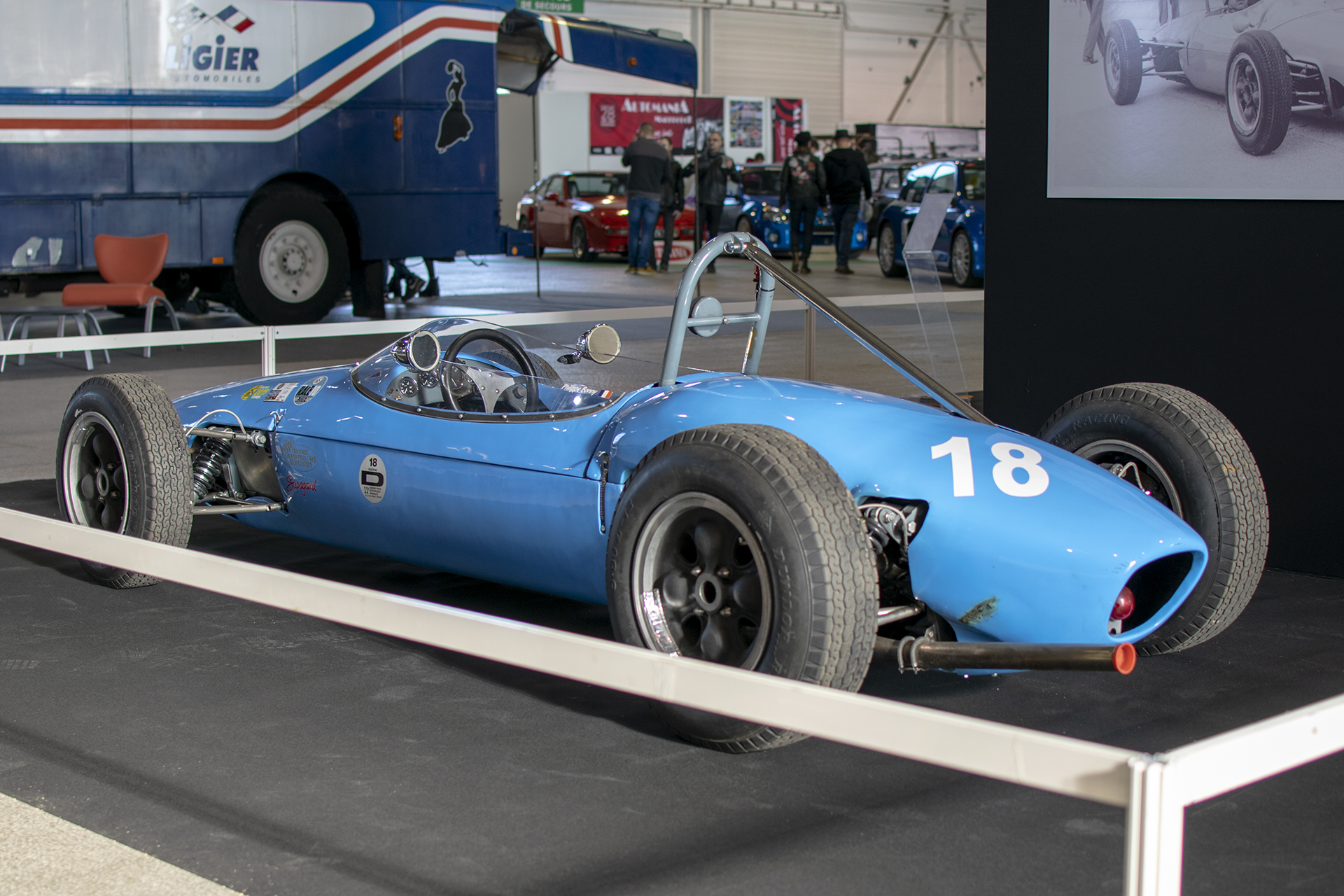 Titre * Brabham BT2 1962 "Joe Schlesser" arrière - Salon ,Auto-Moto Classic, Metz, 2019