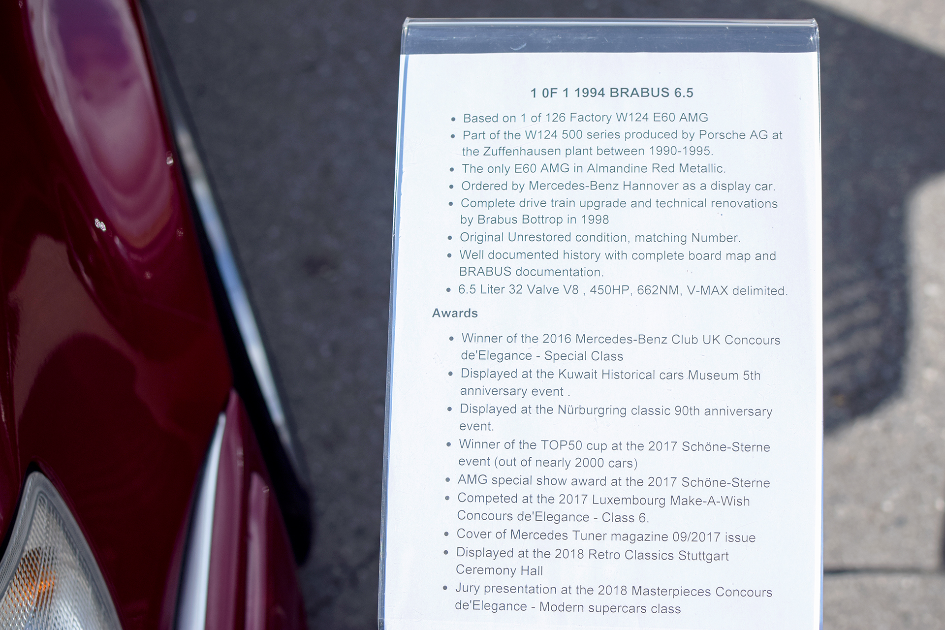 Brabus 6.5 1994 W124 E60 AMG infos - Cars & Coffee Deluxe ,Luxembourg ,Mai ,2019