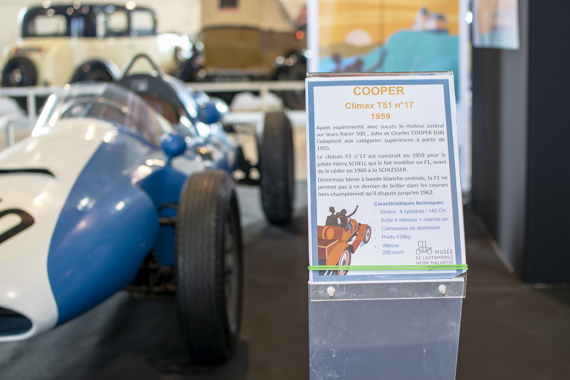 Cooper T51 1959 "Joe Schlesser" infos - Salon ,Auto-Moto Classic, Metz, 2019
