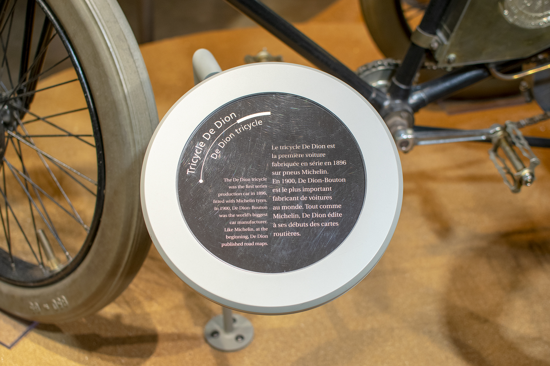 De Dion Bouton Tricycle infos - L'Aventure Michelin Clermont-Ferrand