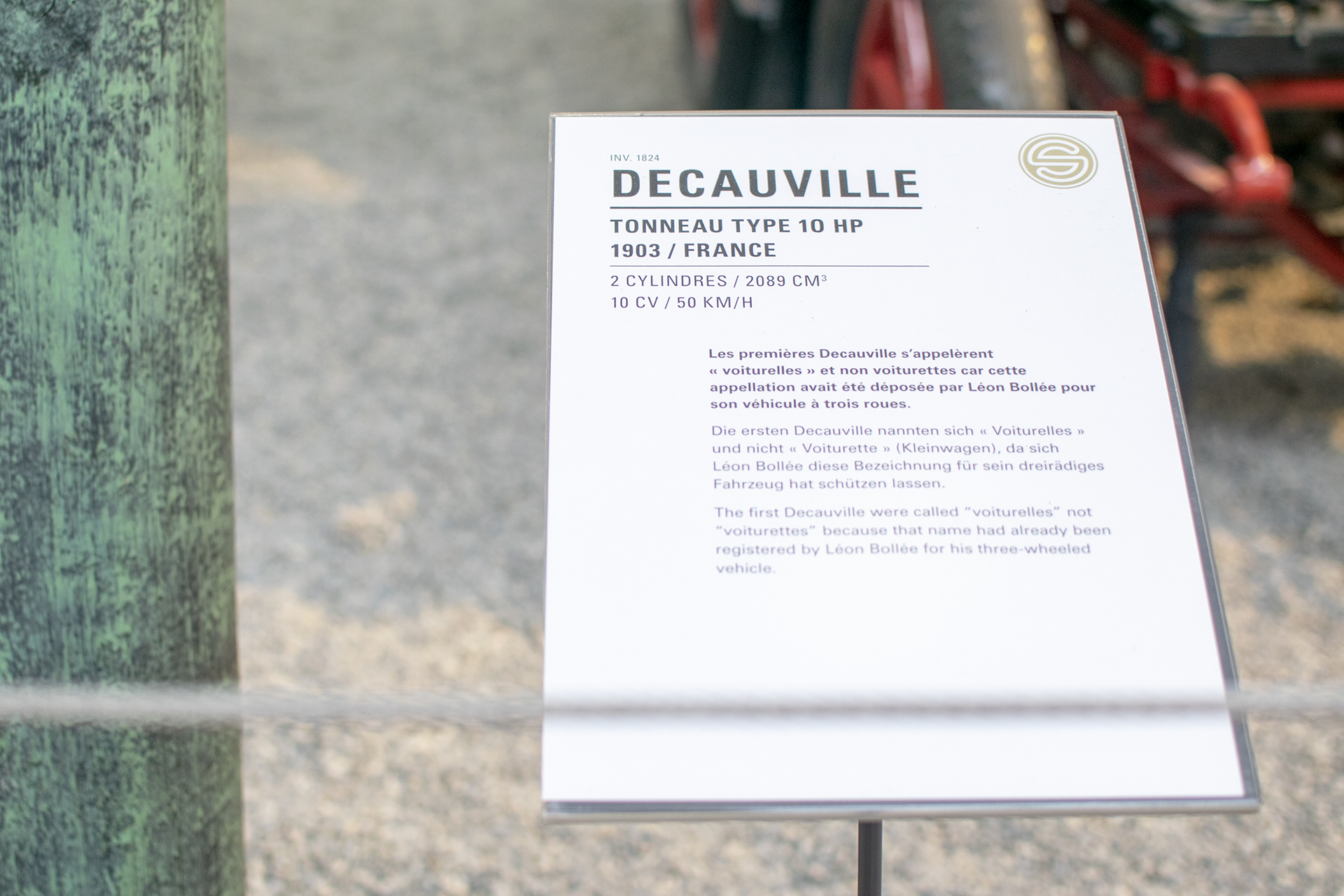 Decauville  10 HP tonneau 1903 infos  - Cité de l'automobile, Collection Schlumpf, Mulhouse, 2020